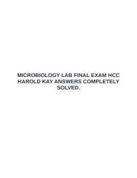 Microbiology Lab Final Exam: Questions and Answers