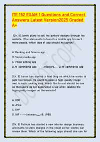 ITE 152 Exam 1: Questions and Answers on Software Applications and Tools