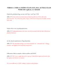 Endocrine & Cardiovascular Pathophysiology Exam Q&A