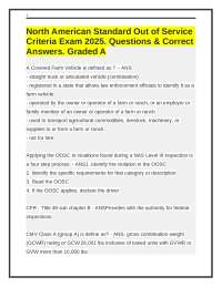 North American Standard Out of Service Criteria Exam 2025: Questions and Answers
