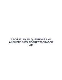 CPCU 551 EXAM QUESTIONS AND ANSWERS 100% CORRECT!.GRADED A!!