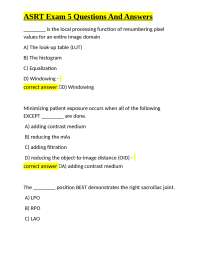 ASRT Exam 5 Questions And Answers