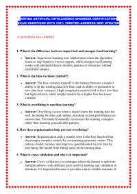 ARTIBA ARTIFICIAL INTELLIGENCE ENGINEER CERTIFICATION EXAM QUESTIONS WITH 100% VERIFIED AN