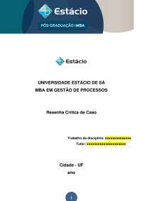 Resenha do caso Becton Dickinson: Inovação e Crescimento (A)