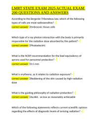 LMRT State Exam 2025: Comprehensive Review of Radiography Principles and Procedures