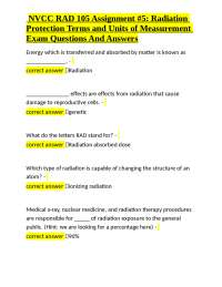 Radiation Protection: Terms, Units, and Exam Questions & Answers