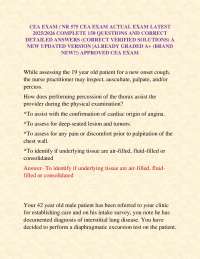 CEA EXAM / NR 575 CEA EXAM ACTUAL EXAM LATEST 2025/2026 COMPLETE 150 QUESTIONS AND CORRECT
