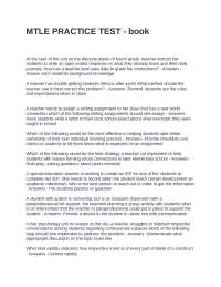 MTLE Practice Test: Educational Strategies and Assessment