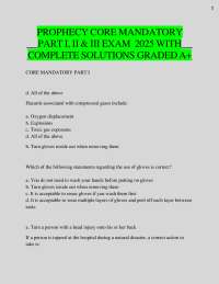 Prophecy Core Mandatory Exam: Comprehensive Review Questions and Answers