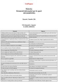 Strumenti informatici per lo sport (0512410INF01) - 541 domande e risposte