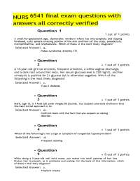 NURS 6541 final exam questions with answers all correctly verified 2025
