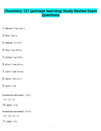 Chemistry 121 Exam Review: Units, Atoms, and Formulas