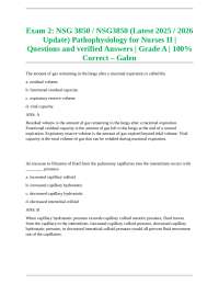 Respiratory Physiology Exam Questions and Answers