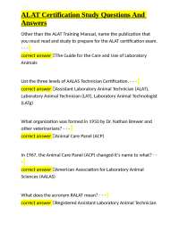 ALAT Certification Study Questions and Answers: A Comprehensive Guide