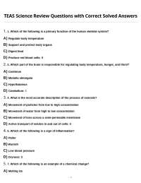 TEAS Science Review Questions and Answers: A Comprehensive Guide