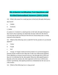 ISA Arborist Certification Exam Questions and Answers (2025/2026)