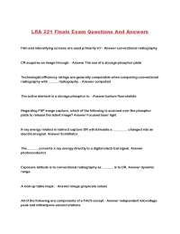 Radiography Exam Questions and Answers: A Comprehensive Guide to Digital Imaging