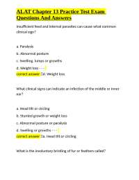 ALAT Chapter 13 Practice Test: Animal Health and Disease