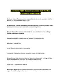 Louisiana POST Exam Questions and Answers: A Comprehensive Guide