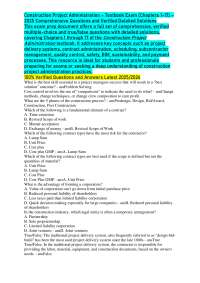 Construction Project Admin Exam Prep: Questions & Answers (Chapters 1-17)