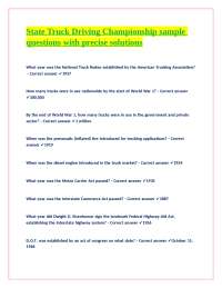 Trucking History and Safety: A Quiz with Answers