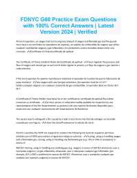 FDNYC G60 Practice Exam Questions and Answers: Fire Safety and Regulations