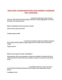 Cardiology Exam Q&A: Acute Coronary Syndrome