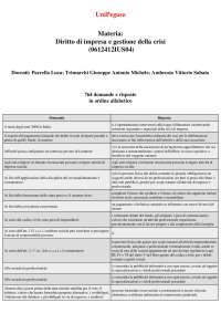 Diritto di impresa e gestione della crisi (0612412IUS04) - 764 domande e risposte