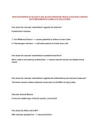 Cardiovascular Physiology Exam Questions: Blood Flow, Pressure, Rhythm