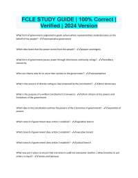 FCLE STUDY GUIDE | 100% Correct |  Verified | 2024 Version
