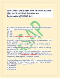 NAB NHA Line of Service Exam (PA) 2025: Practice Questions and Answers
