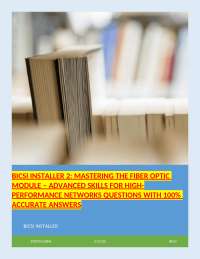 BICSI Installer 2: Fiber Optic Advanced Skills Practice Questions
