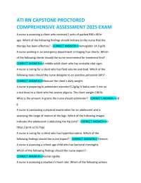 ATI RN CAPSTONE PROCTORED  COMPREHENSIVE ASSESSMENT 2025 EXAM