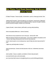 Mat Pilates Exam Q&A: Principles, Techniques, and Modifications