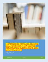 BICSI Installer 1 Certification Exam Prep: Essential Low Voltage Infrastructure Q&A