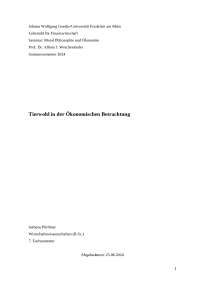 Tierwohl in der ökonomischen Betrachtung