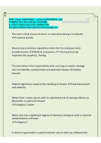 WRT Exam (2025/2026) | Actual QUESTIONS and CORRECTLY DETAILED ANSWERS LATEST UPDATED AND