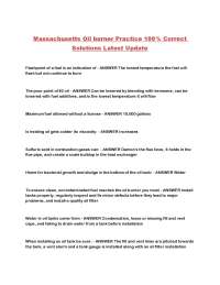 Oil Burner Systems: Practice Questions and Solutions