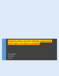 Pennsylvania Notary Public Exam Q&A: A Comprehensive Study Guide