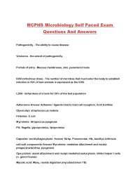 MCPHS Microbiology Self Paced Exam Questions And Answers