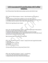 LEO Assessment #2 Exam Questions with Verified Solutions.