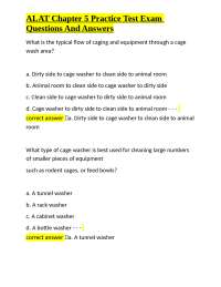 ALAT Chapter 5 Practice Test: Animal Facility Sanitation Exam Prep