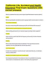 California Insurance Exam Q&A: Life, Accident, and Health