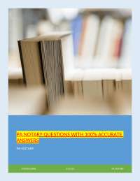 PA Notary Exam Prep: Questions and Answers on Notarial Acts and RULONA
