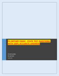 PA Notary Exam Prep: Questions and Answers for Pennsylvania Notary Public Test