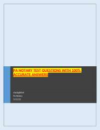 PA Notary Public Exam Prep: Questions and Answers