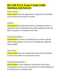 BUS 100 Exam 3 Study Guide: Marketing Principles and Strategies