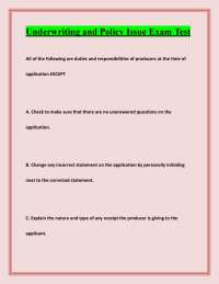 Underwriting and Policy Issue The Complete Exam Guide – Questions & Model Answers