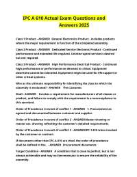 IPC A 610 Actual Exam Questions and Answers 2025