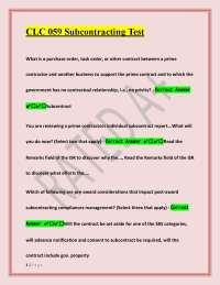 Subcontracting Compliance: Questions and Answers for Contract Management